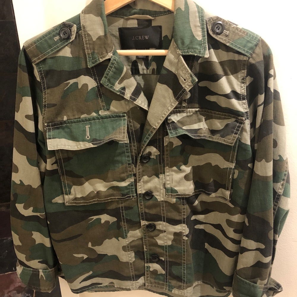 J.Crew camo shacket!